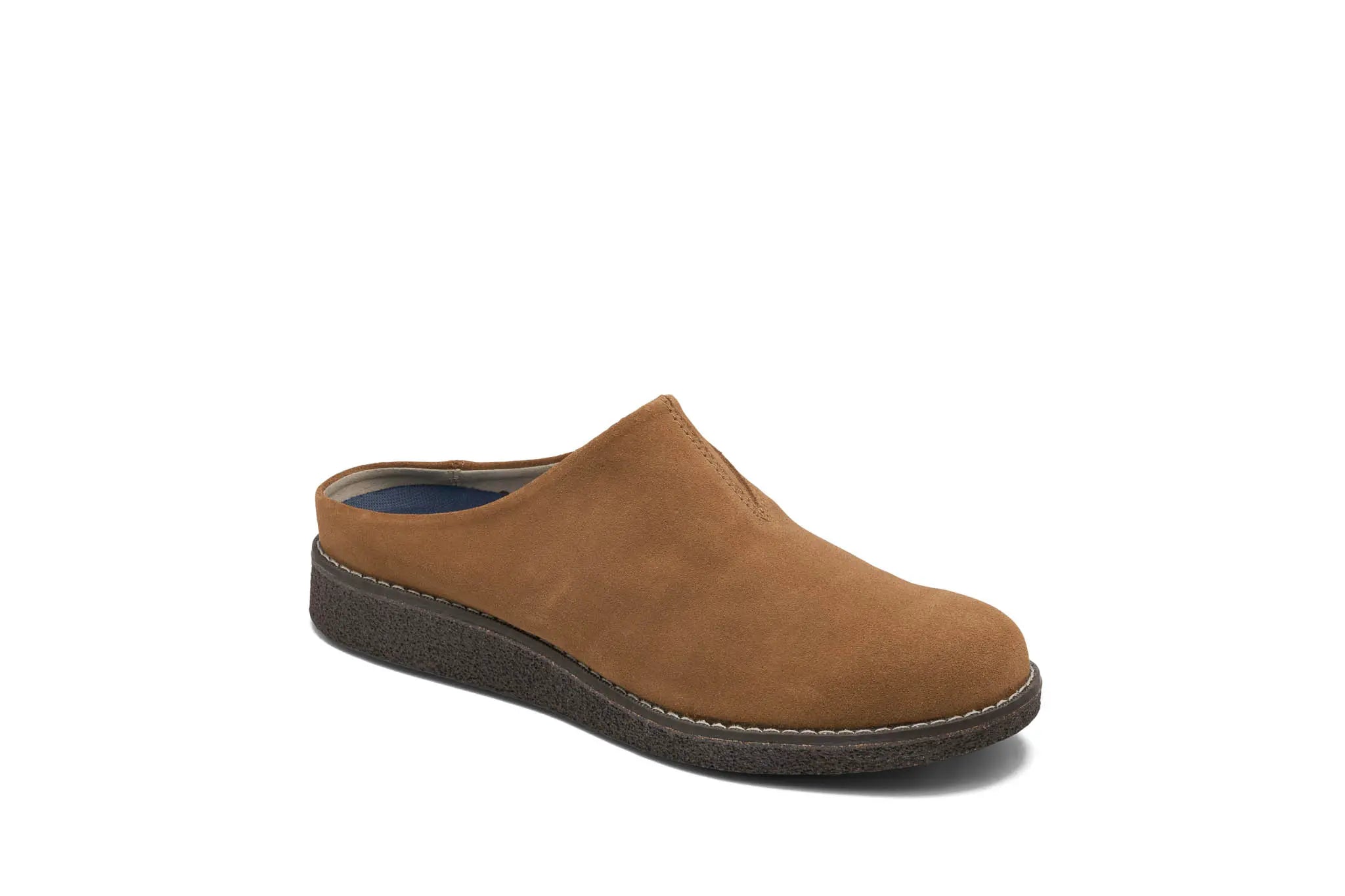 Blundstone 2686 Clog Sahara Tan Suede – Detailansicht Riemenverschluss | PICK UP Düsseldorf