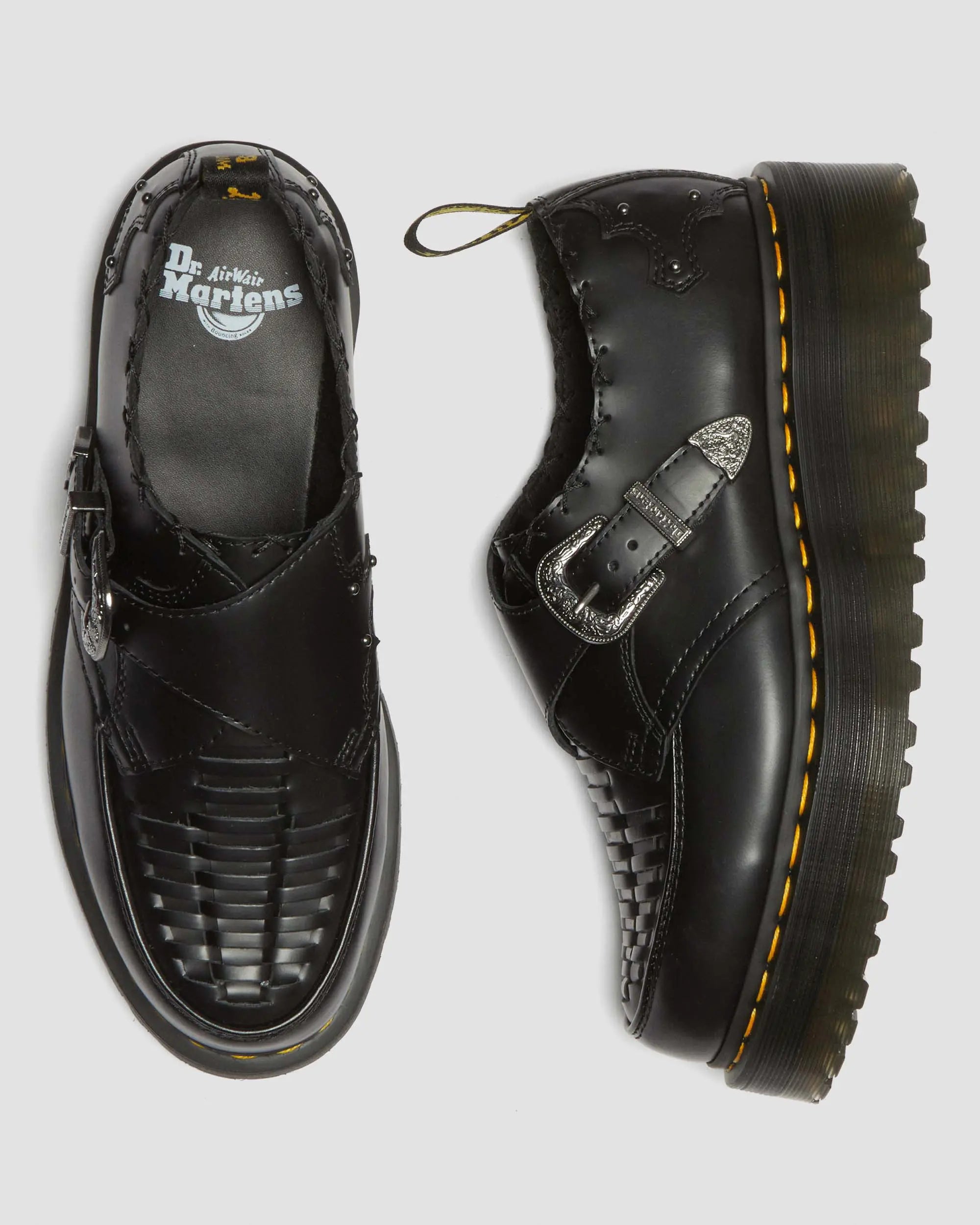 Bei PICK UP in Düsseldorf findest Du Dr. Martens, Ramsey Quad Monk Black Smooth und viel mehr von Dr. Martens