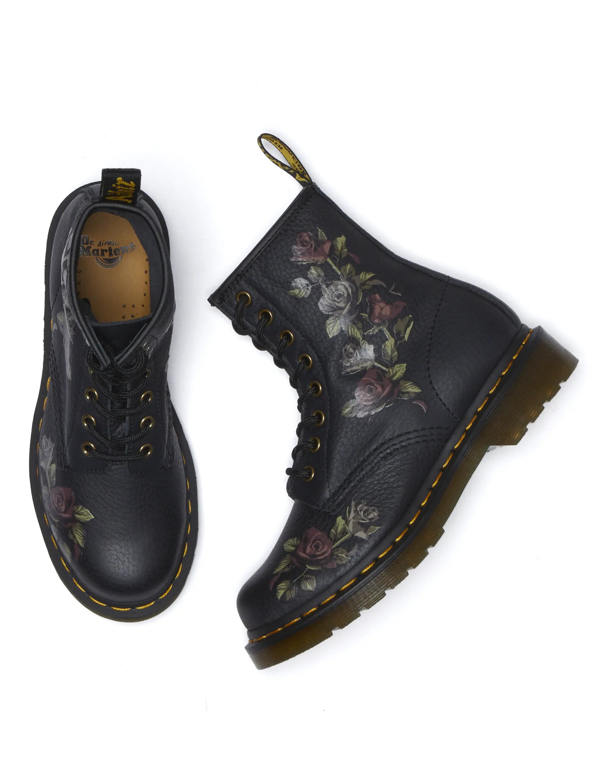 Bei PICK UP in Düsseldorf findest Du 1460 Black Decayed Roses Classic Tumbled Nappa  und viel mehr von Dr. Martens