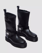 Bei PICK UP in Düsseldorf findest Du Dr. Martens, Anistone Hi - Hohe, schwarze Biker Boots - Leder  und viel mehr von Dr. Martens