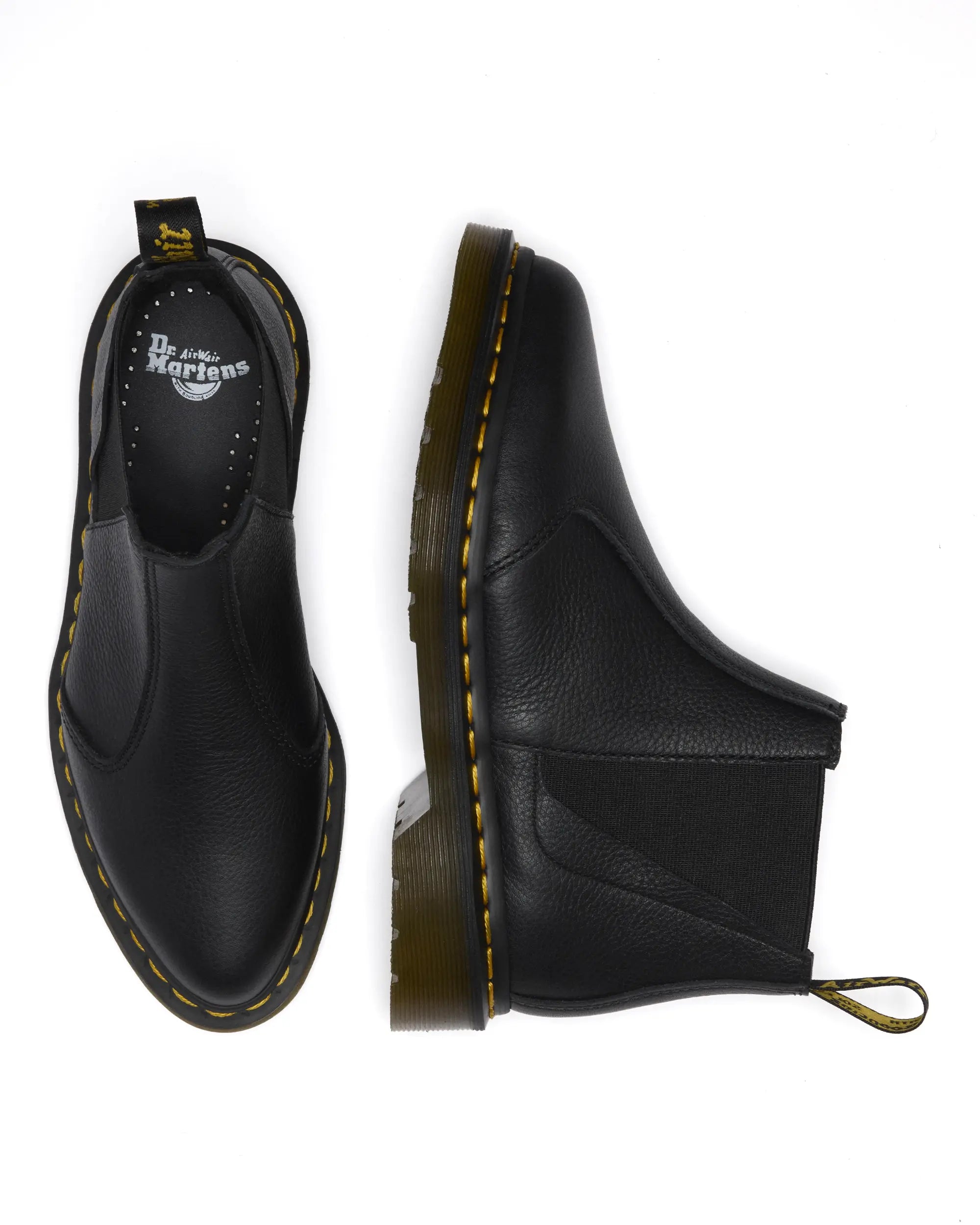 Dr. Martens Bianca II Black Virginia – schlanker Chelsea Boot aus schwarzem Virginia-Leder und typischer AirWair-Sohle