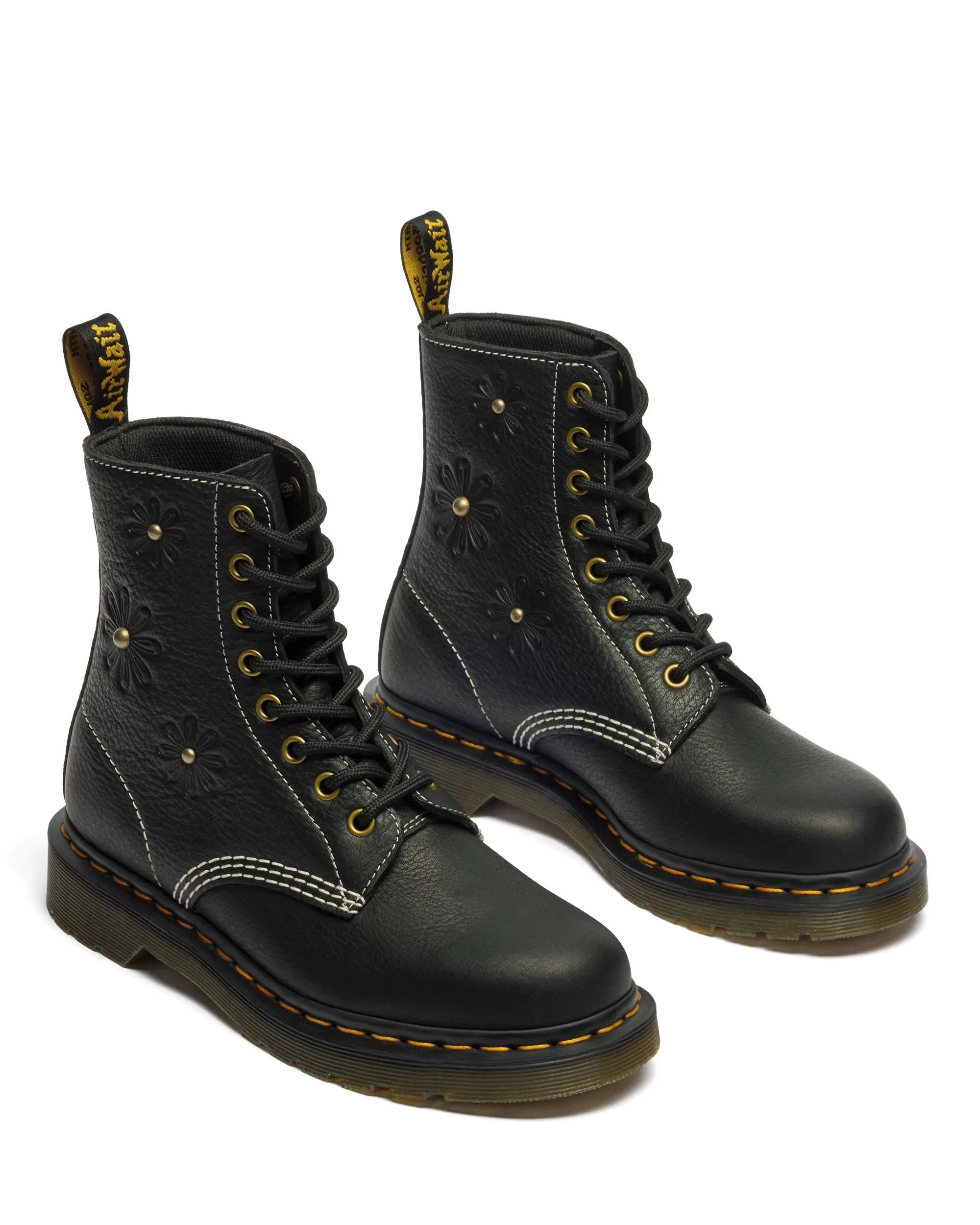 Dr. Martens 1460 Pascal Flower Black Grizzly – Rückansicht | PICK UP Düsseldorf