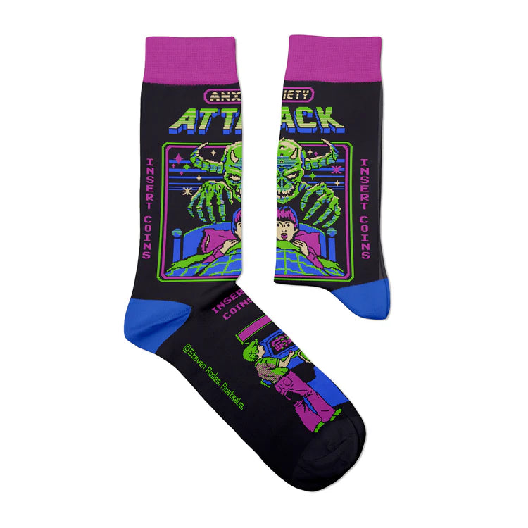 Bei PICK UP in Düsseldorf findest Du Sock Affairs, Anxiety Attack Socks und viel mehr von Heel Tread LDA