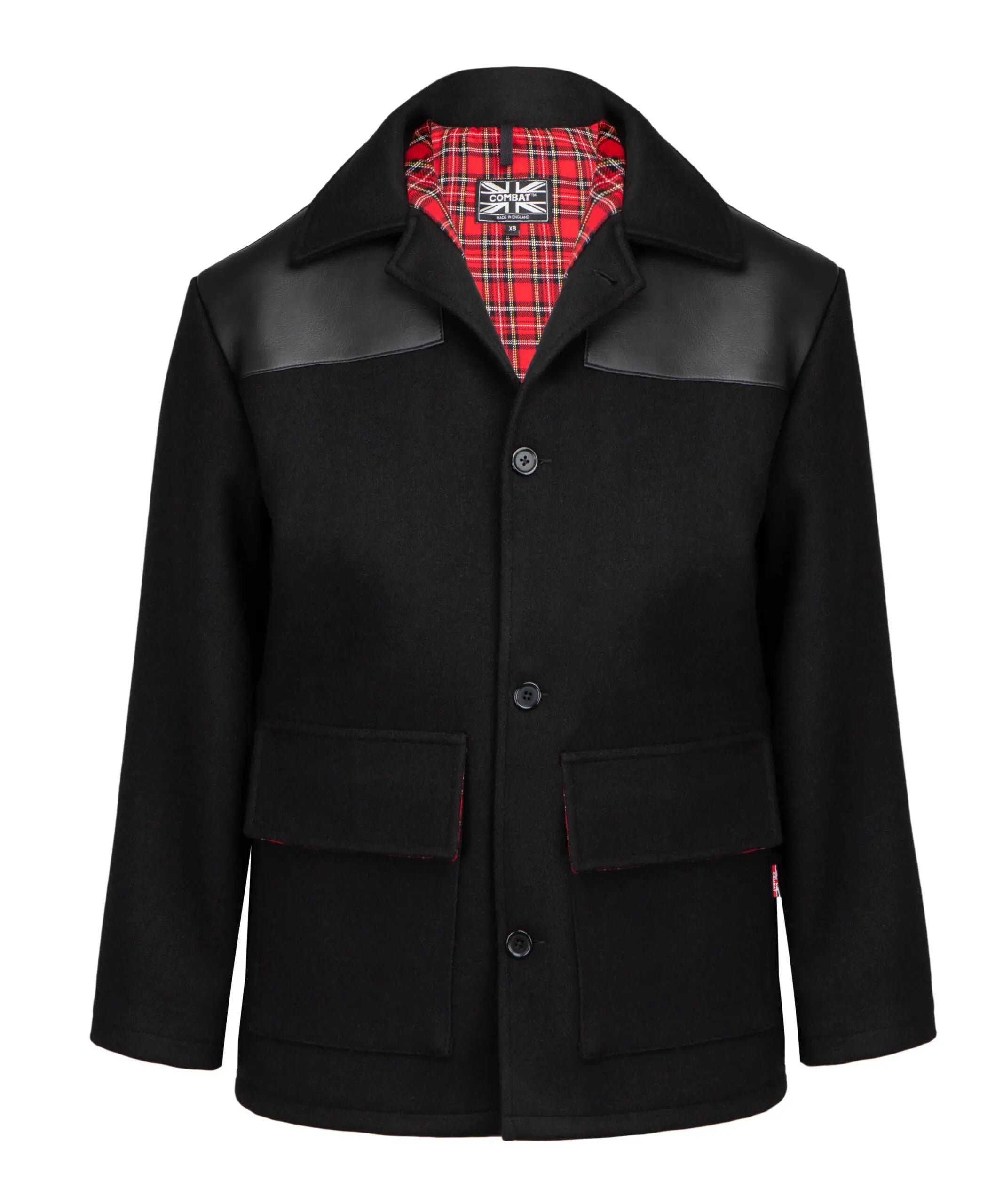 Combat Original Donkey Jacket Leatherette Shoulders Frontansicht