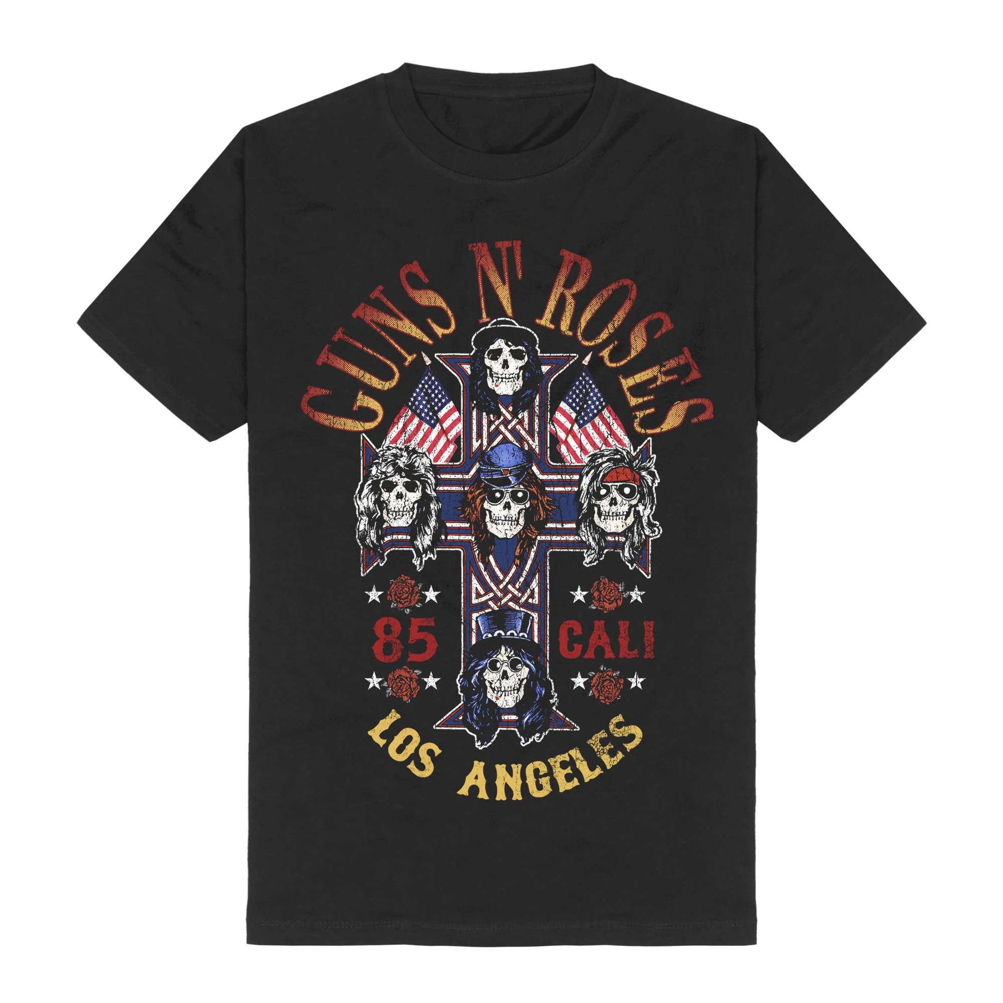 Guns N' Roses Cali 1985 T-Shirt – offizielles Bandshirt schwarz