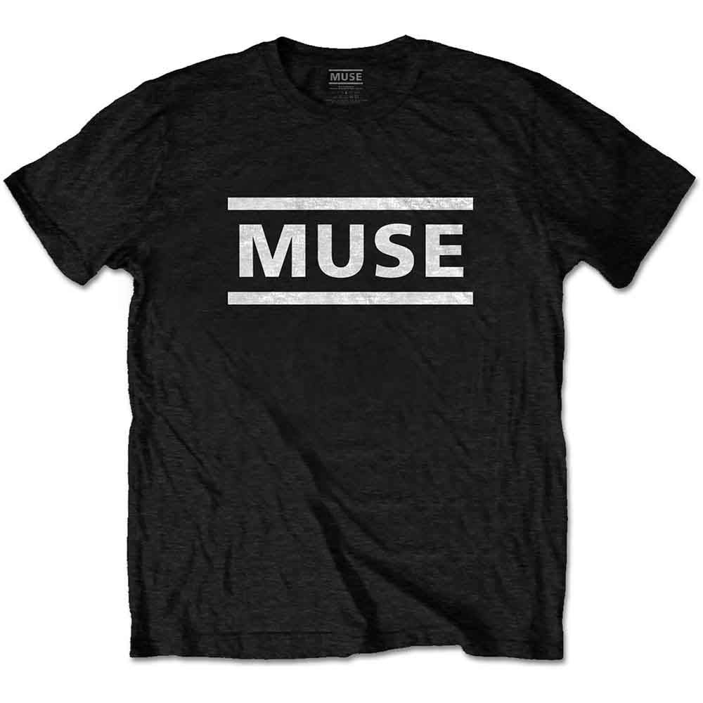 Bei PICK UP in Düsseldorf findest Du Bandshirt, Muse Unisex T-Shirt: White Logo (Black)  und viel mehr von PHD/RockOff