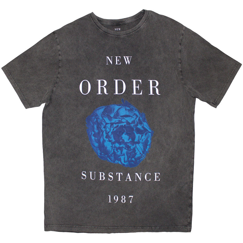 Bei PICK UP in Düsseldorf findest Du Bandshirt, New Order Unisex Stone Wash T-Shirt: Substance 1987 (Charcoal Grey) und viel mehr von PHD/RockOff