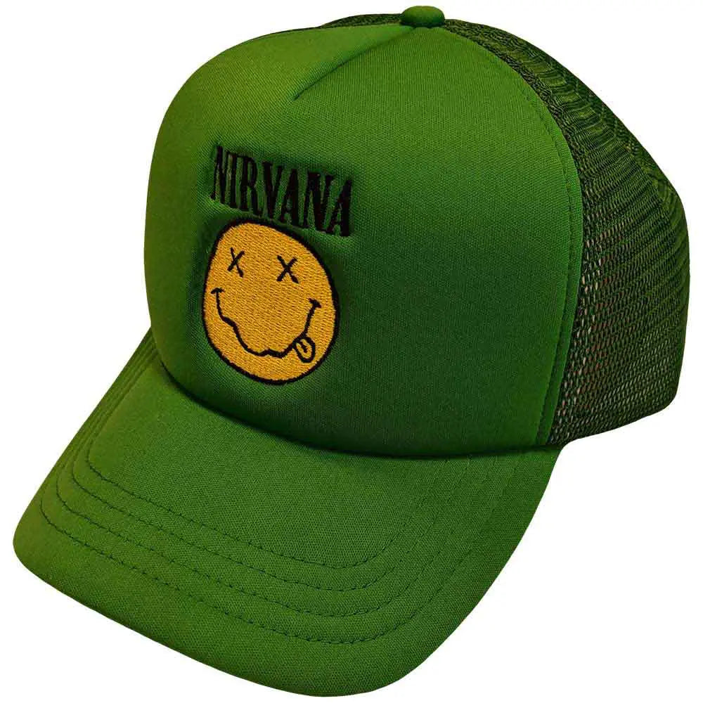 Bei PICK UP in Düsseldorf findest Du Mesh Cap, NIRVANA UNISEX MESH BACK CAP: LOGO & HAPPY FACE und viel mehr von PHD/RockOff
