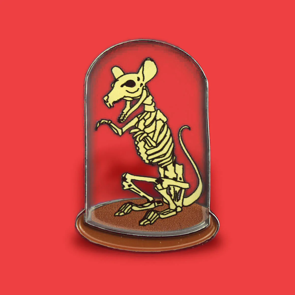 Rat Skeleton Enamel Pin von Extreme Largeness mit Ratten-Skelett