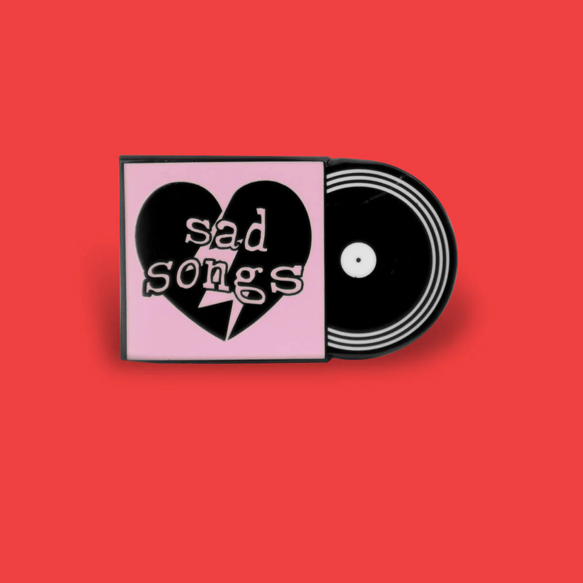 Vinyl Record Enamel Pin von Extreme Largeness im Schallplatten-Design