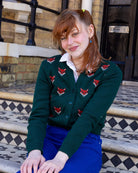 Bei PICK UP in Düsseldorf findest Du Run & Fly, Forest Green Fox Head Cropped Cardigan  und viel mehr von RUN & FLY