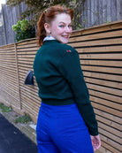 Bei PICK UP in Düsseldorf findest Du Run & Fly, Forest Green Fox Head Cropped Cardigan  und viel mehr von RUN & FLY