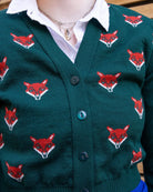 Bei PICK UP in Düsseldorf findest Du Run & Fly, Forest Green Fox Head Cropped Cardigan  und viel mehr von RUN & FLY
