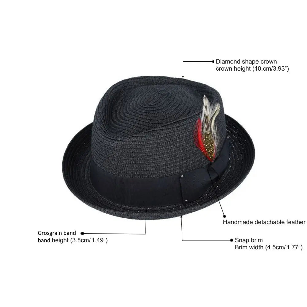 Bei PICK UP in Düsseldorf findest Du M.A.Z, Summer Diamond Crown Pork Pie Hat, Black und viel mehr von MAZ