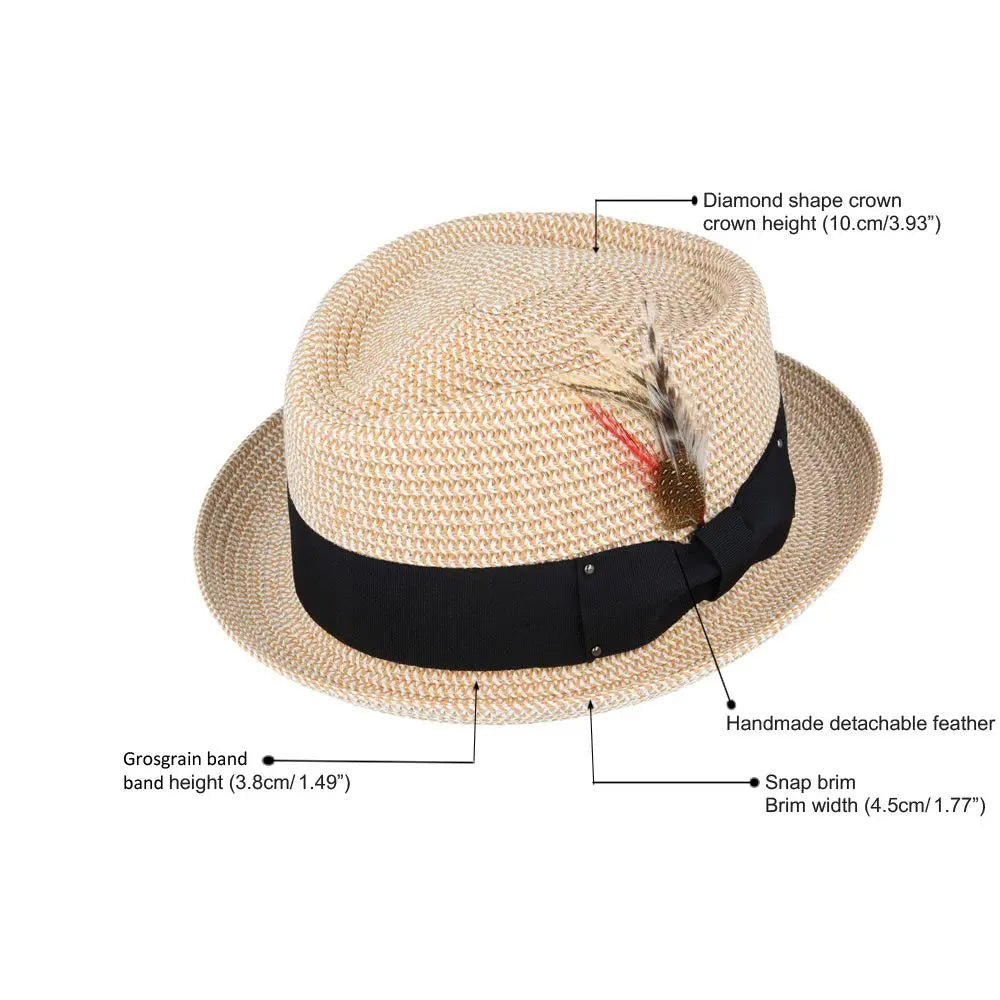 Bei PICK UP in Düsseldorf findest Du M.A.Z, Summer Diamond Crown Pork Pie Hat, Natural und viel mehr von MAZ