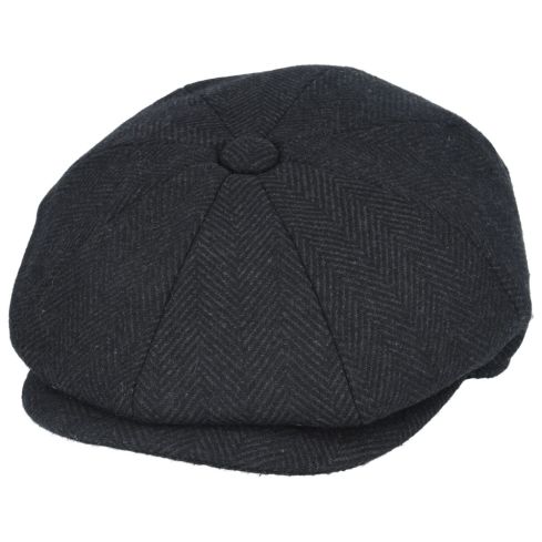 Bei PICK UP in Düsseldorf findest Du MAZ, Country Tweed Herringbone Newsboy Cap, black  und viel mehr von MAZ