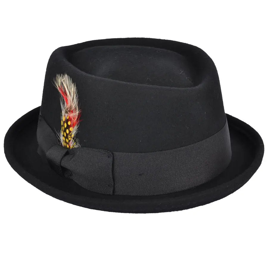 Maz Crushable Wool Felt Diamond Crown Pork Pie Hat Black bei PICK UP 78 Düsseldorf