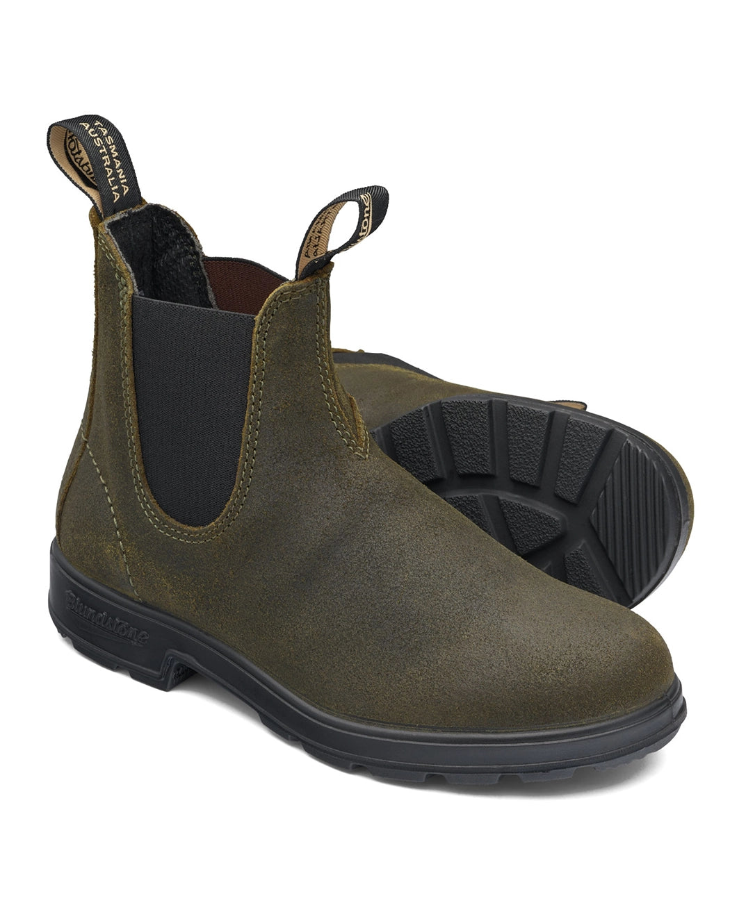 Bei PICK UP in Düsseldorf findest Du Blundstone, #1615 Dark Olive Rub Suede  und viel mehr von Blundstone