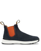 Bei PICK UP in Düsseldorf findest Du Blundstone, #2147 Navy Leather with  Burnt Orange Elastic  und viel mehr von Blundstone