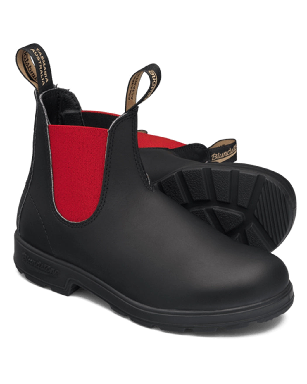 Bei PICK UP in Düsseldorf findest Du Blundstone, #508 Voltan Black Leather with Red Elastic  und viel mehr von Blundstone
