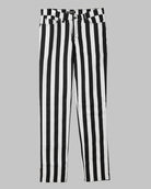 Bei PICK UP in Düsseldorf findest Du Run & Fly, JM1105, Wide Striped Skinny Jeans, Black/ White, UNISEX  und viel mehr von RUN & FLY