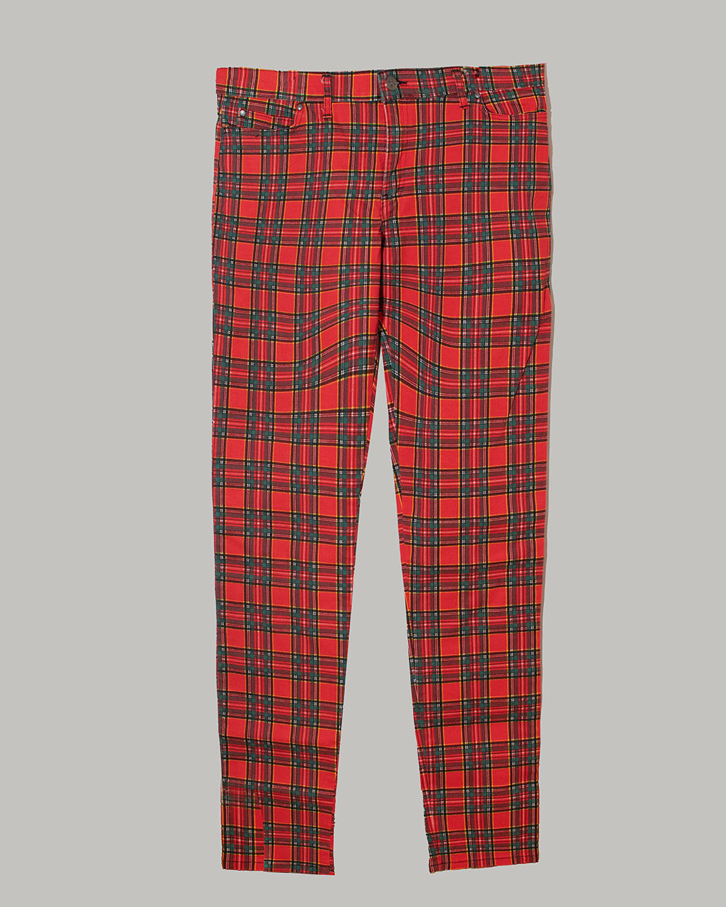 RUN & FLY Run & Fly, Red Tartan, Skinny jeans, SE JM1106 UNISEX Red  Pick Up | Düsseldorf