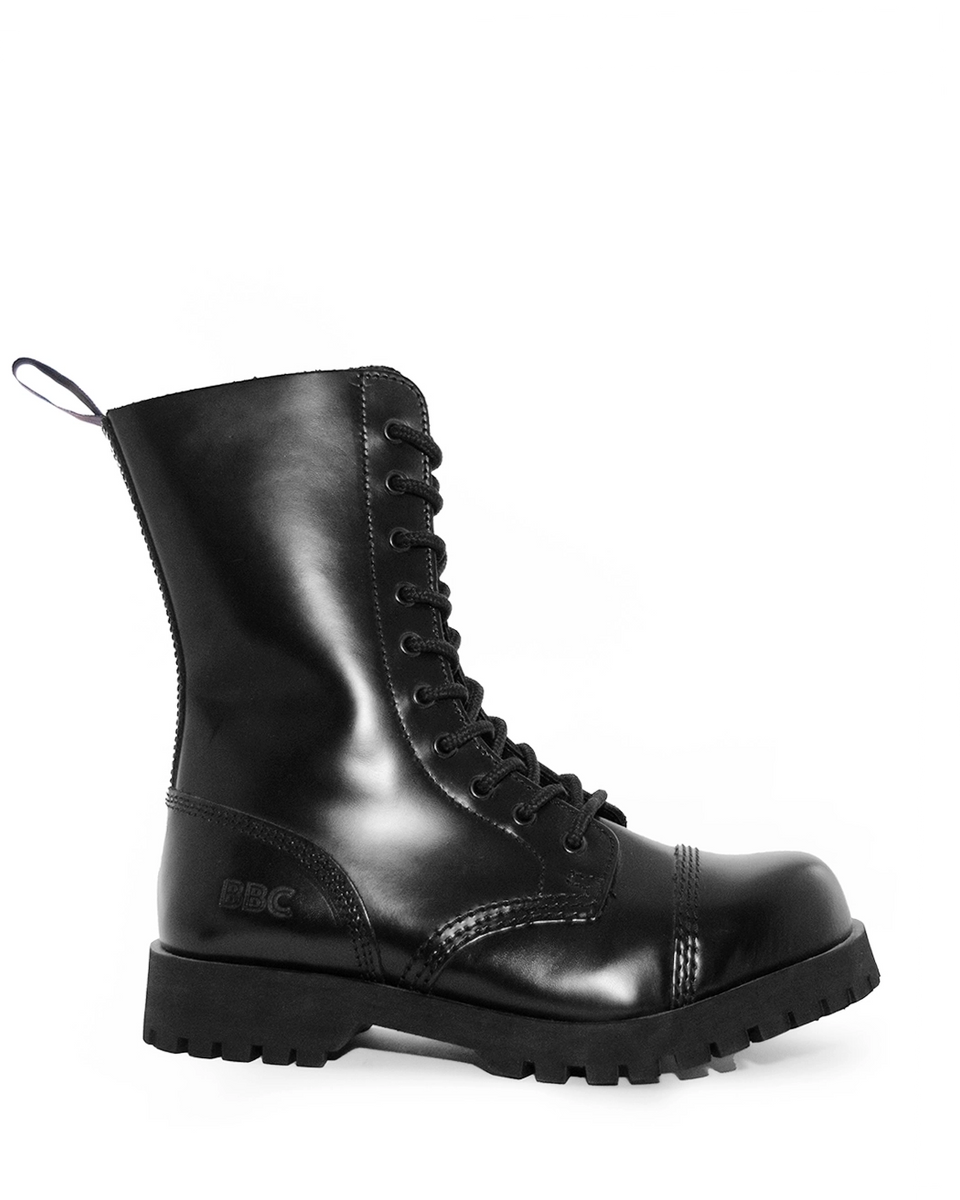 BBC Ranger boots smooth black leather with steel toe cap