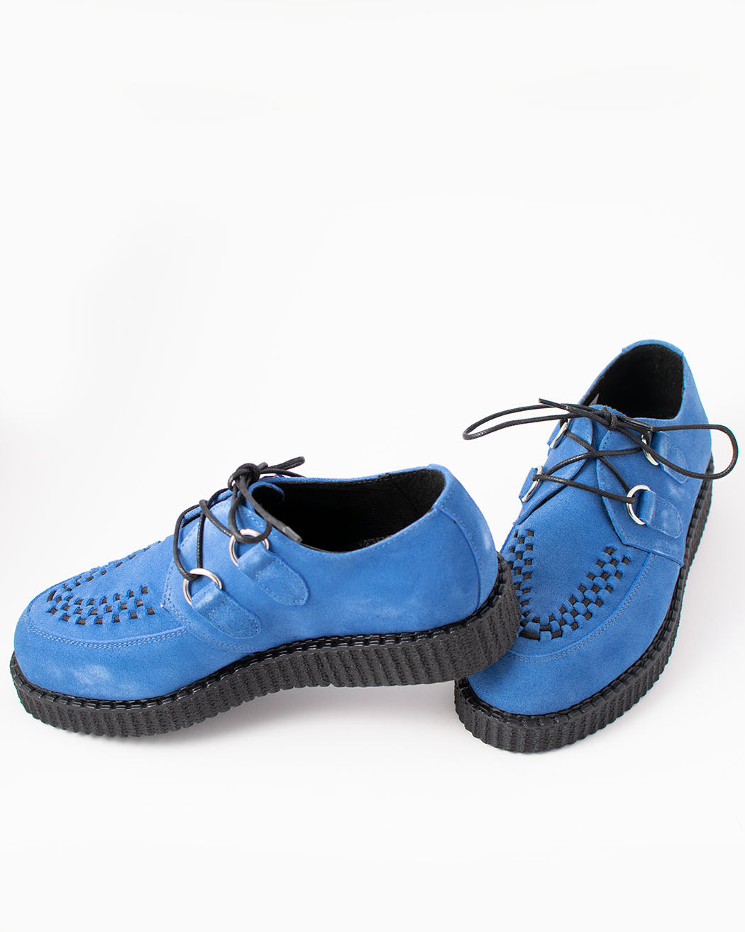 Bei PICK UP in Düsseldorf findest Du BBC, UL 49, Creeper leather shoe, blue, suede Haley  und viel mehr von BBC