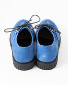 Bei PICK UP in Düsseldorf findest Du BBC, UL 49, Creeper leather shoe, blue, suede Haley  und viel mehr von BBC