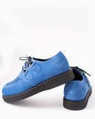Bei PICK UP in Düsseldorf findest Du BBC, UL 49, Creeper leather shoe, blue, suede Haley  und viel mehr von BBC