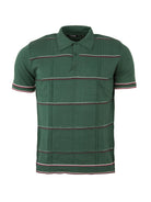 Relco, Men’s Cable Knit Striped Polo, Green – Vollansicht | PICK UP Düsseldorf