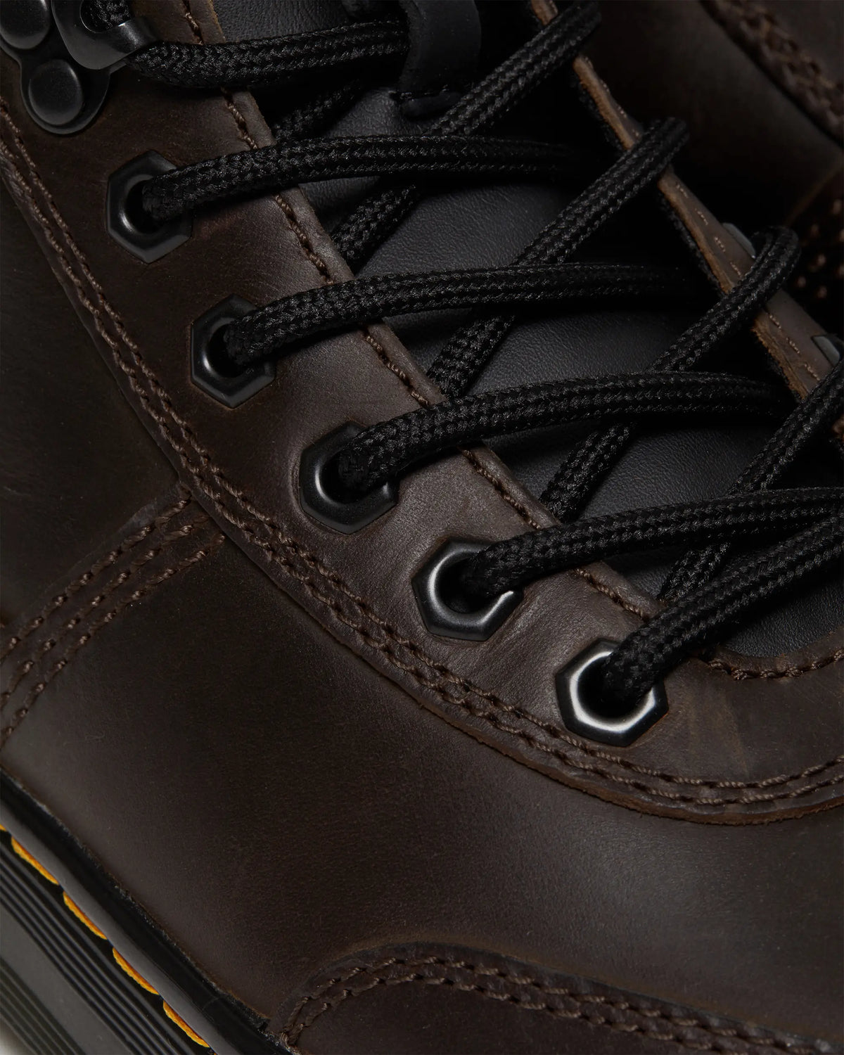 Dr. Martens, Combs Tech Leather Dark Brown Crazy Horse+Pu