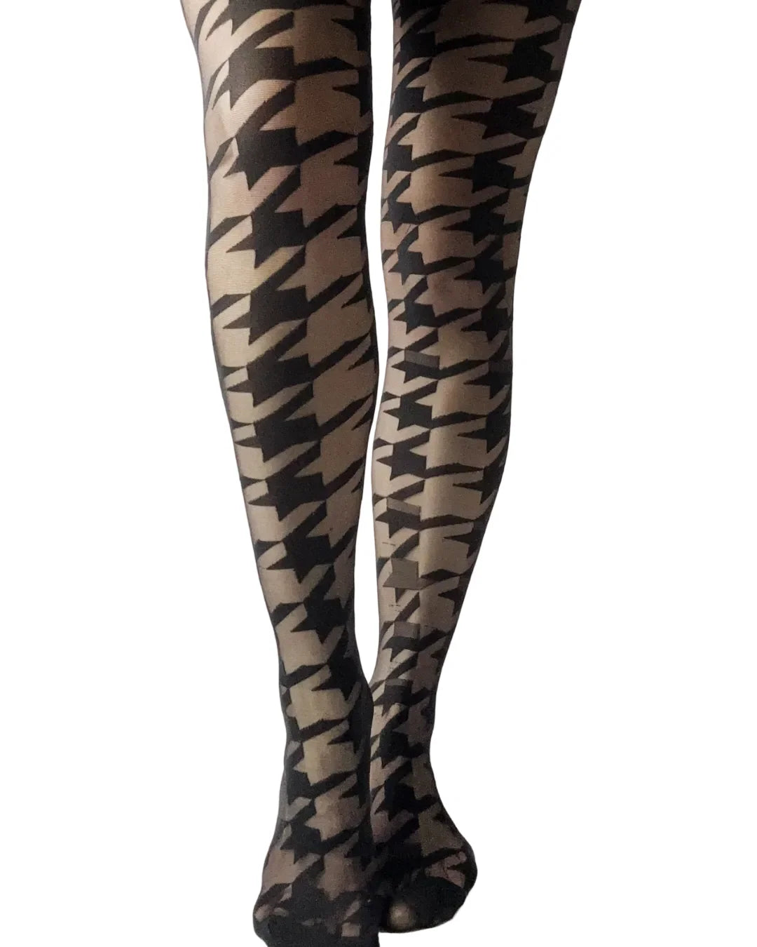 Pamela Mann Dogtooth Sheer Tights mit Hahnentritt-Muster