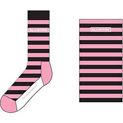 Rock Off,  Blackpink Stripes &amp; Logo Socks