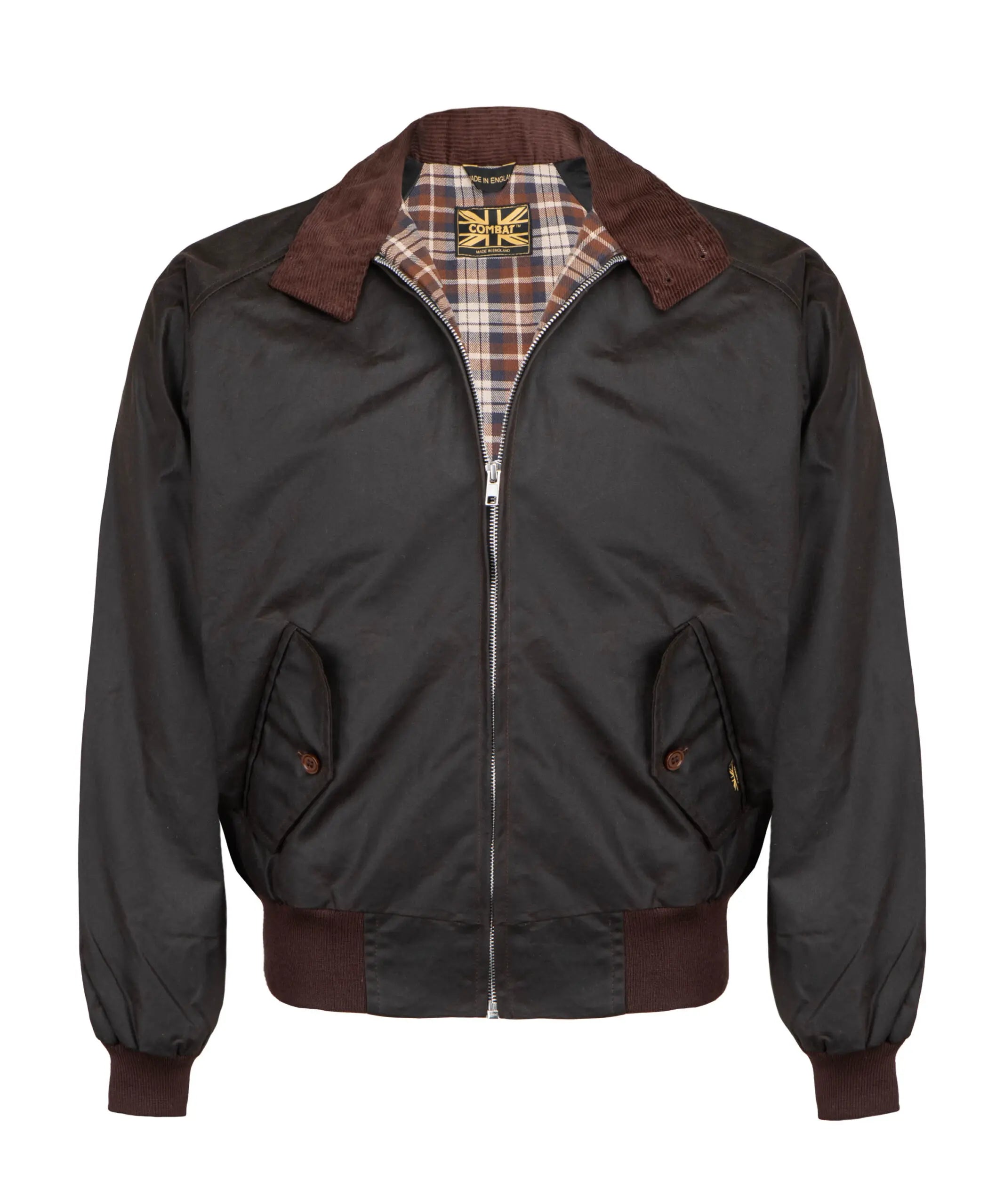 Combat Wax Harrington Jacket Brown