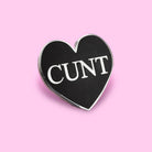Extreme Largeness Cunt Black Heart Emaille Pin Anstecker