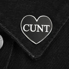Extreme Largeness Cunt Black Heart Emaille Pin Anstecker