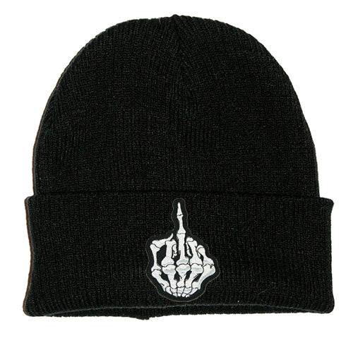 Extreme Largeness Skeleton Finger Beanie schwarz Statement Mütze