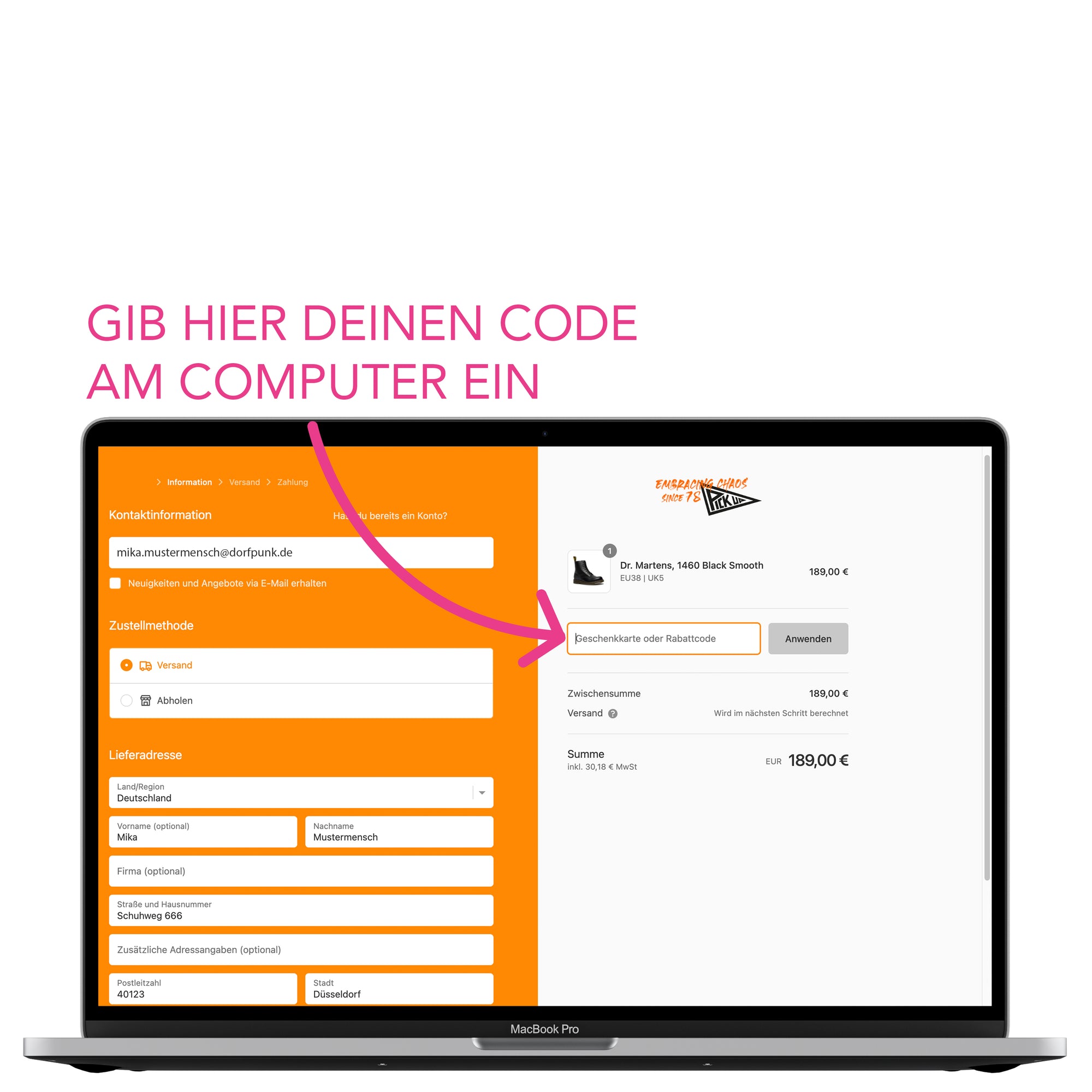  Rabatt CODE Pick Up