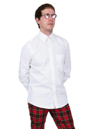Relco, Men’s White Oxford Long Sleeve Shirt – Vollansicht | PICK UP Düsseldorf