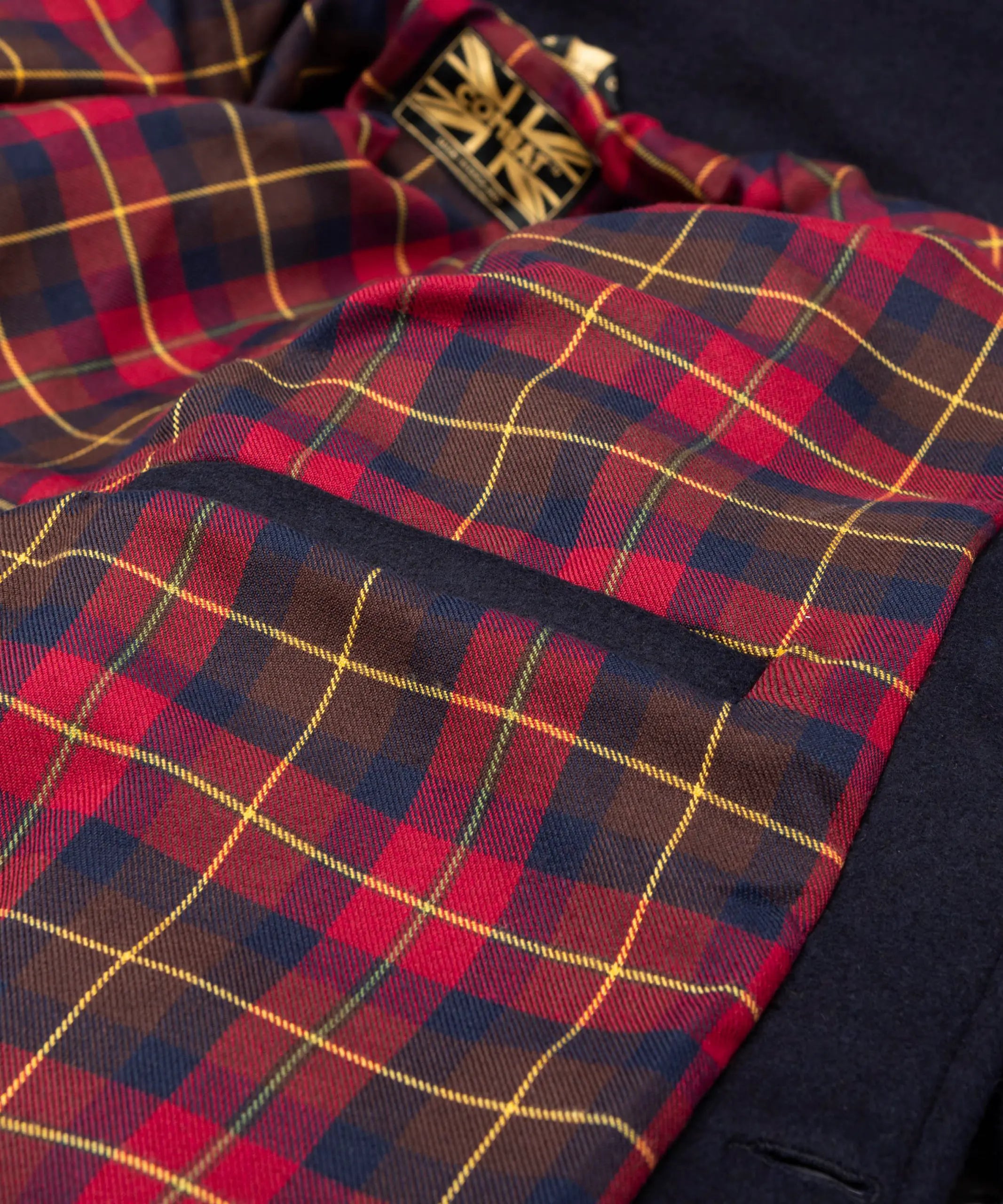 Combat Donkey Jacket Navy – Tartan Innenfutter