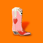 Pink Cowboy Boot Enamel Pin von Extreme Largeness Western Stiefel pink