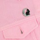 Extreme Largeness Cat on Glitter Moon Emaille Pin Anstecker