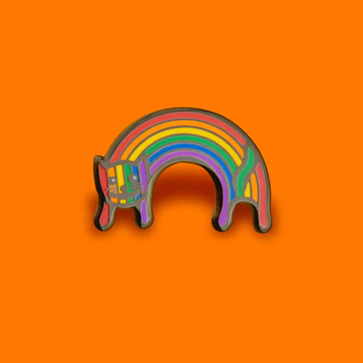 Extreme Largeness Rainbow Cat Emaille Pin Anstecker bunt