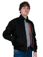 „Relco Harrington Jacket Schwarz mit Tartan-Innenfutter – PickUp78.de“