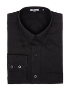 Relco, Men’s Black Oxford Long Sleeve Shirt – Detailansicht | PICK UP Düsseldorf