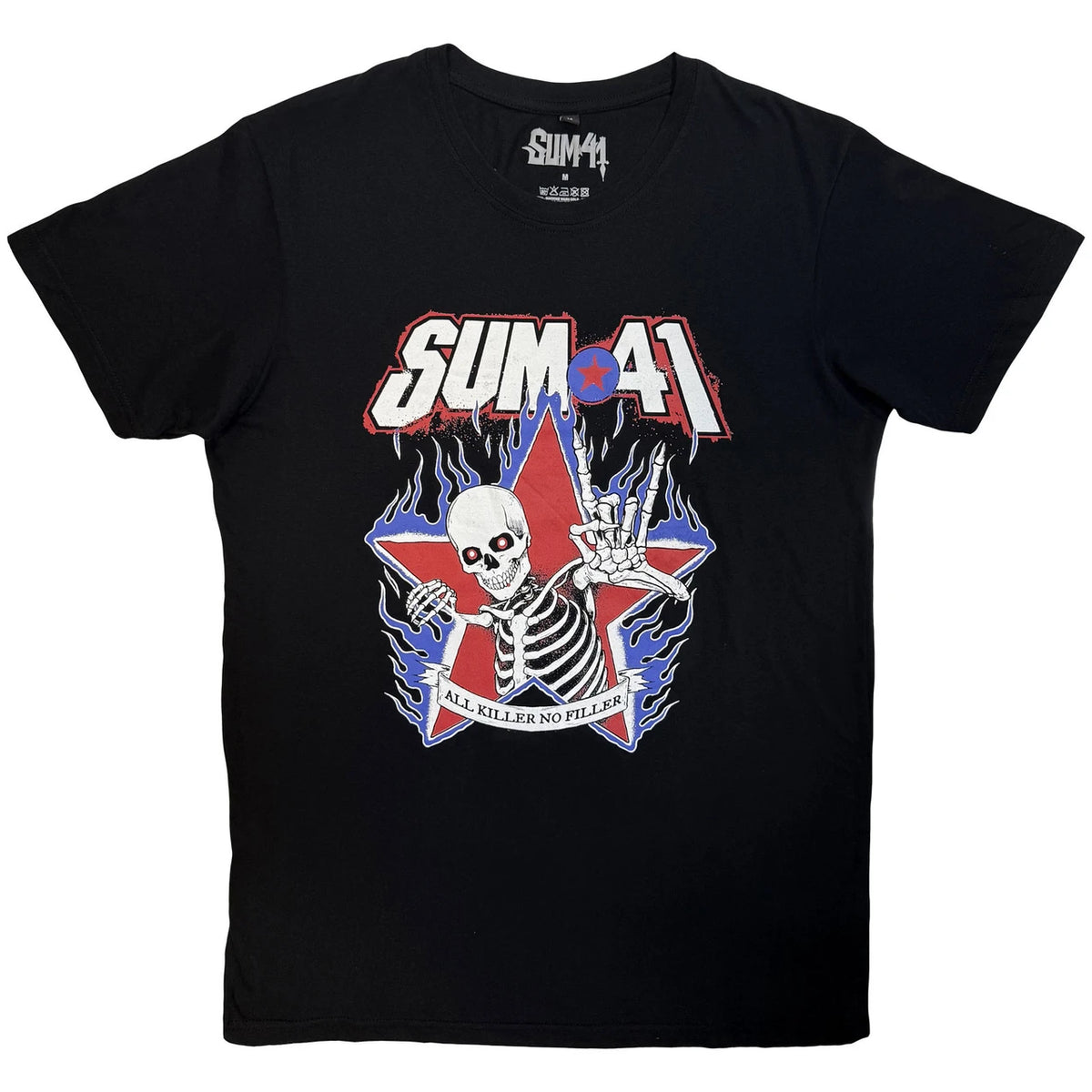 Bandshirt, Sum 41, All Killer No Filler Skeleton Carbon – Produktansicht | PICK UP Düsseldorf