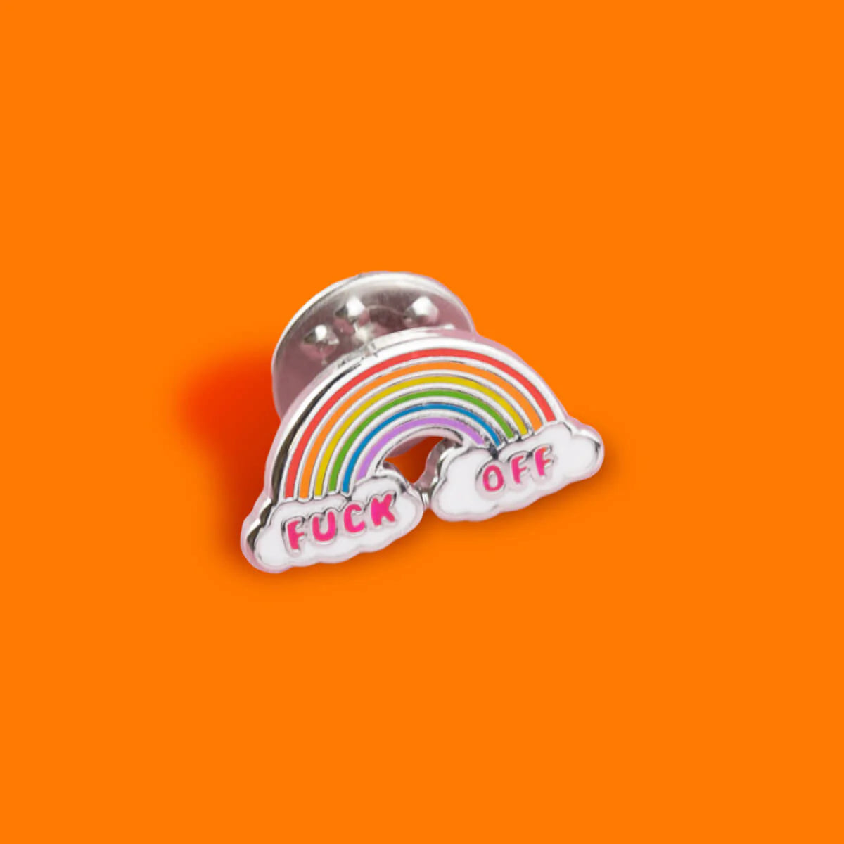 Extreme Largeness Fuck Off Rainbow Emaille Pin Anstecker bunt