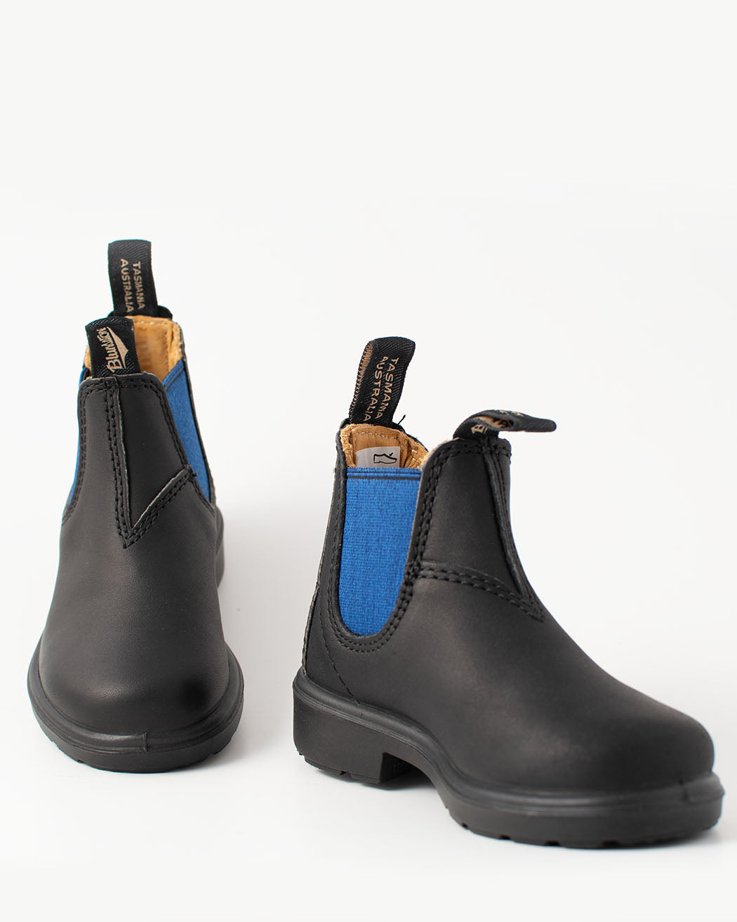 Blundstone Kids Chelsea Boot 580 black leather with blue details