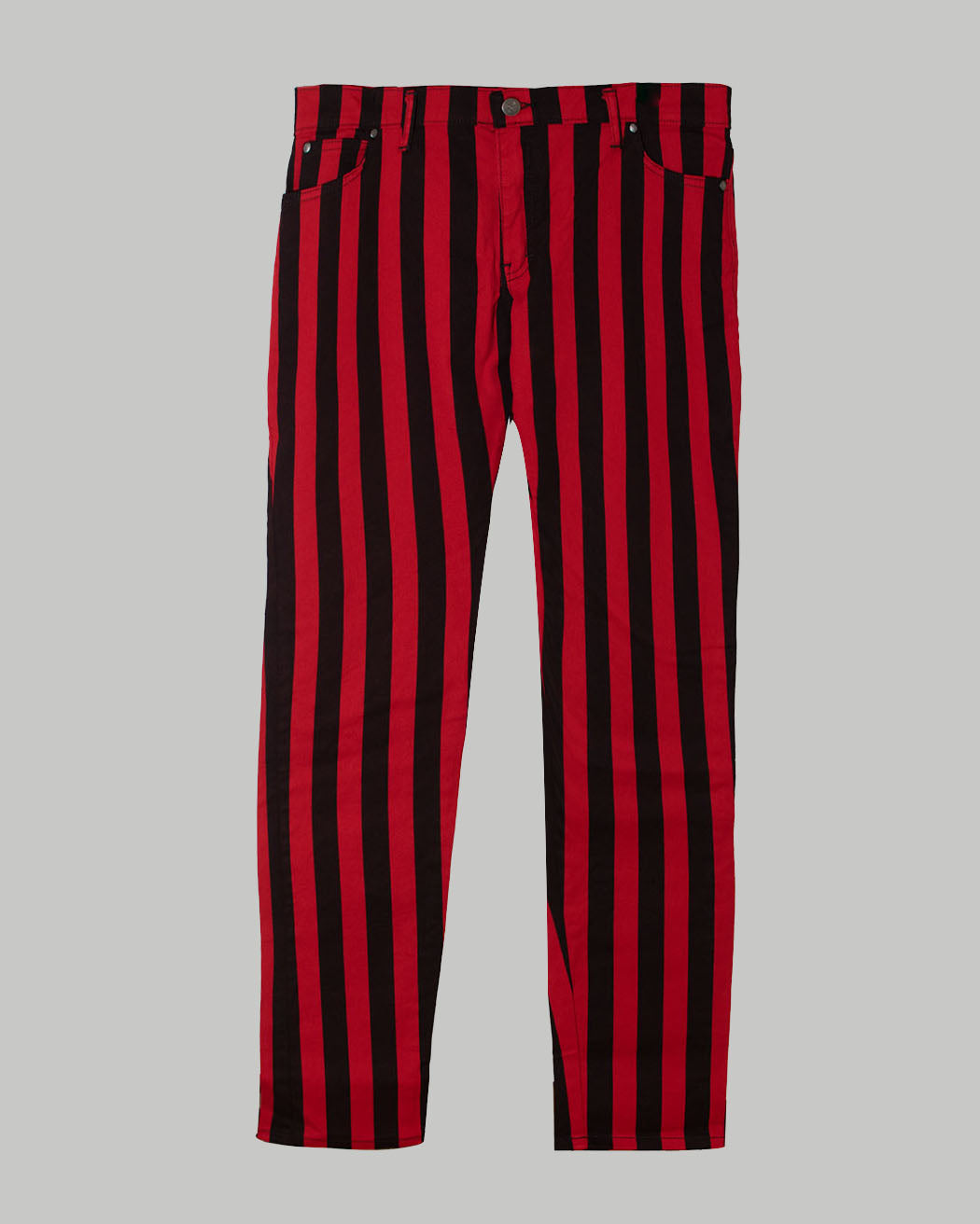 Red and best sale black striped jeans